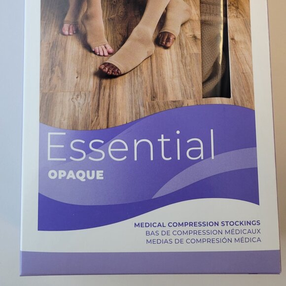 Sigvaris Single Open-Toe Nude Compression Hosiery for Circulation Support - Picture 2 of 11